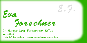 eva forschner business card
